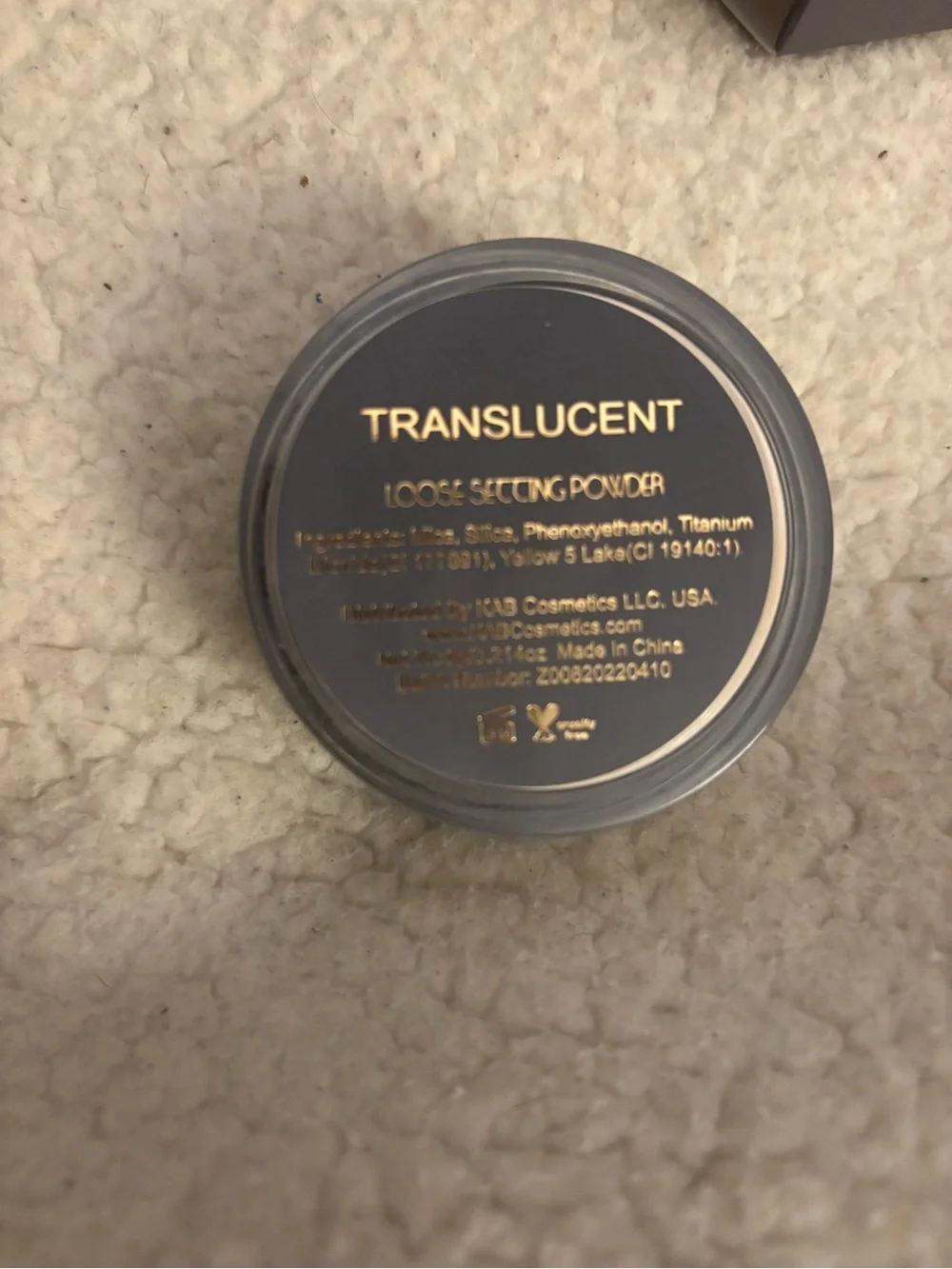 KAB Cosmetics Loose Setting Powder — Translucent New
